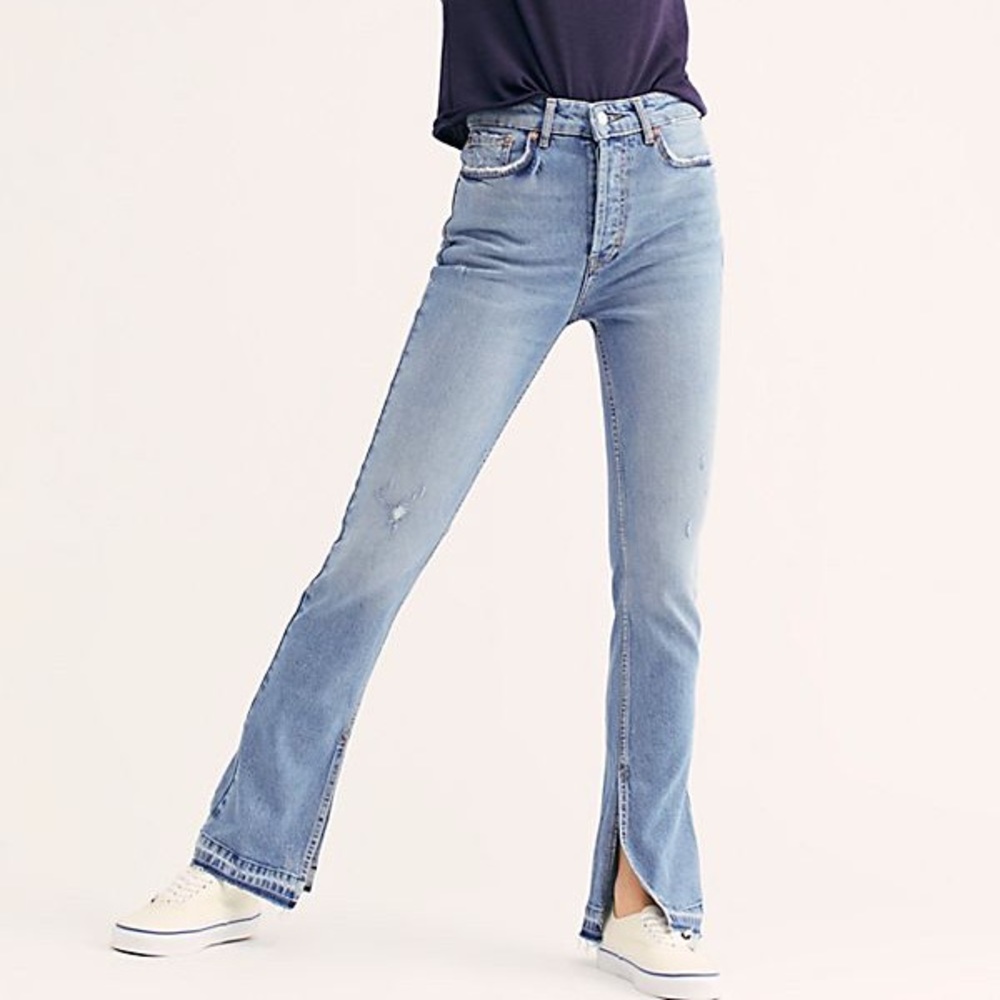 Emmy Split Hem Boot Cut Jeans